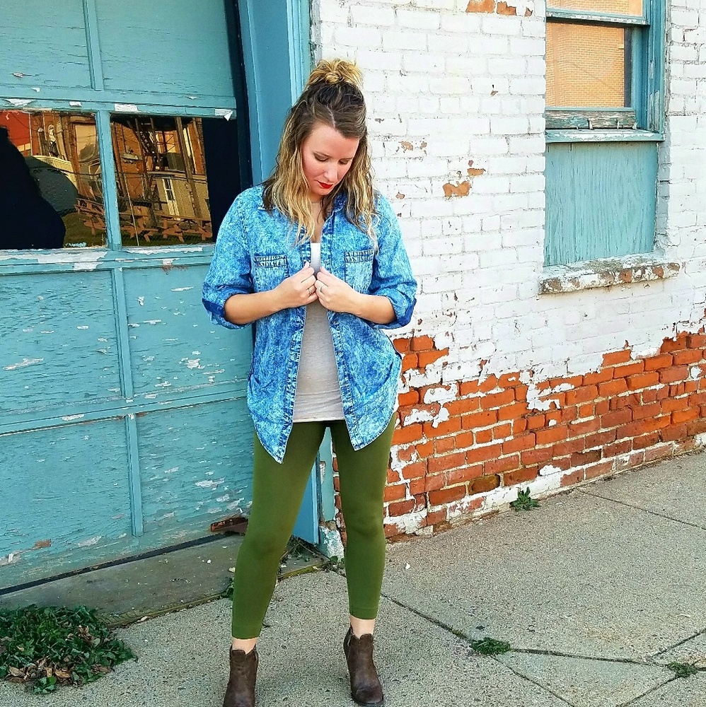 Acid denim top